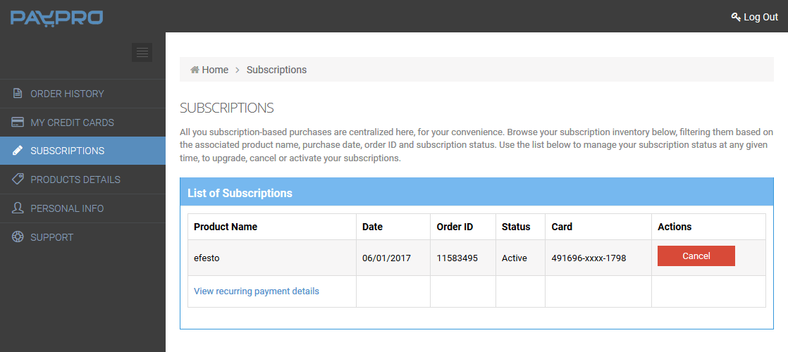 Access The Subscription Tab
